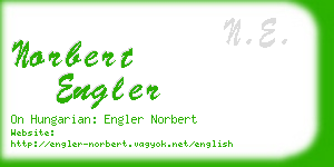 norbert engler business card